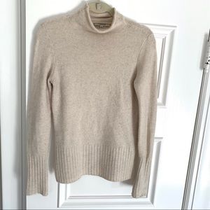 Oatmeal cowl neck sweater, alpaca & merino wool
